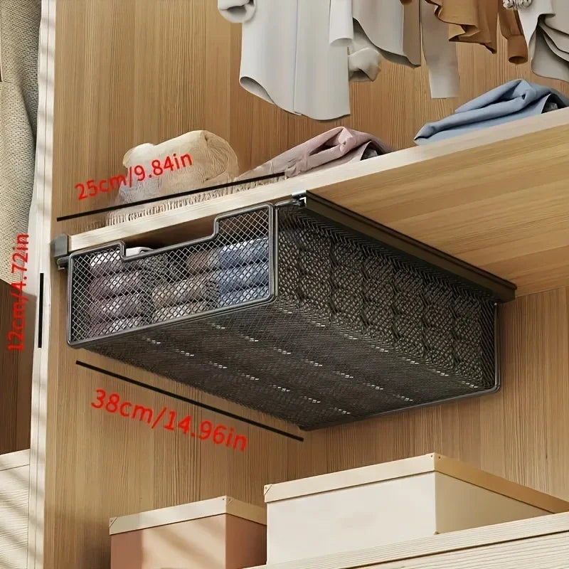Portable Under-Table Hanging Storage Basket