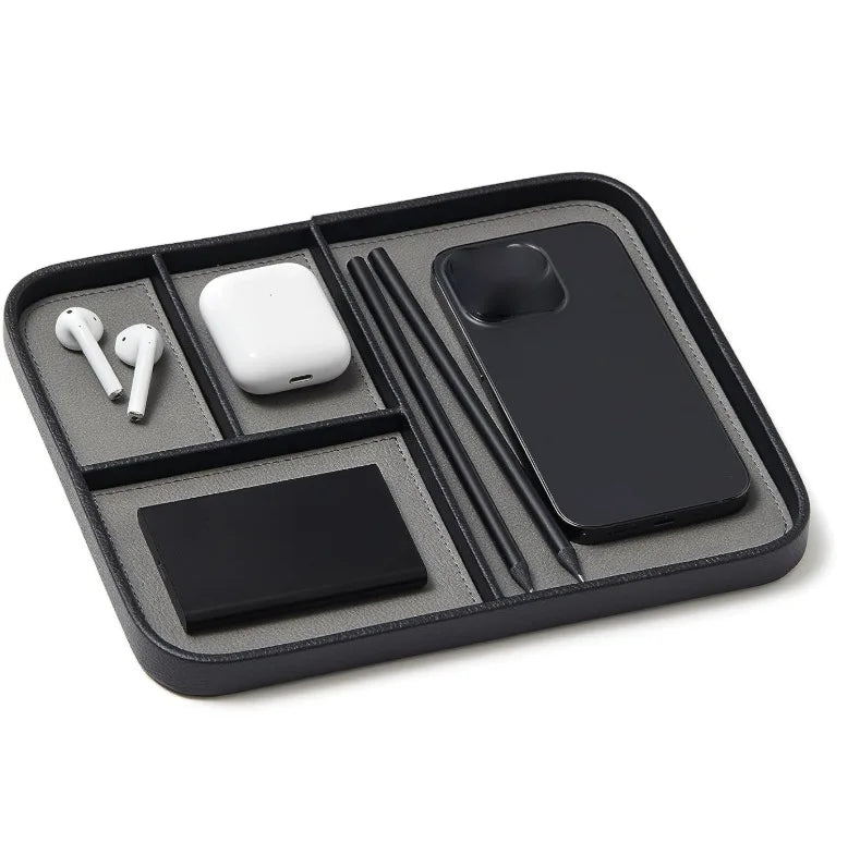 Leather Bedside Storage Tray